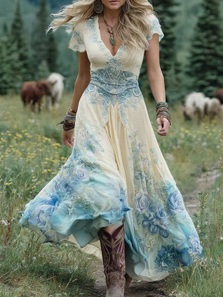 Maeve - Elegant Floral Maxi Dress