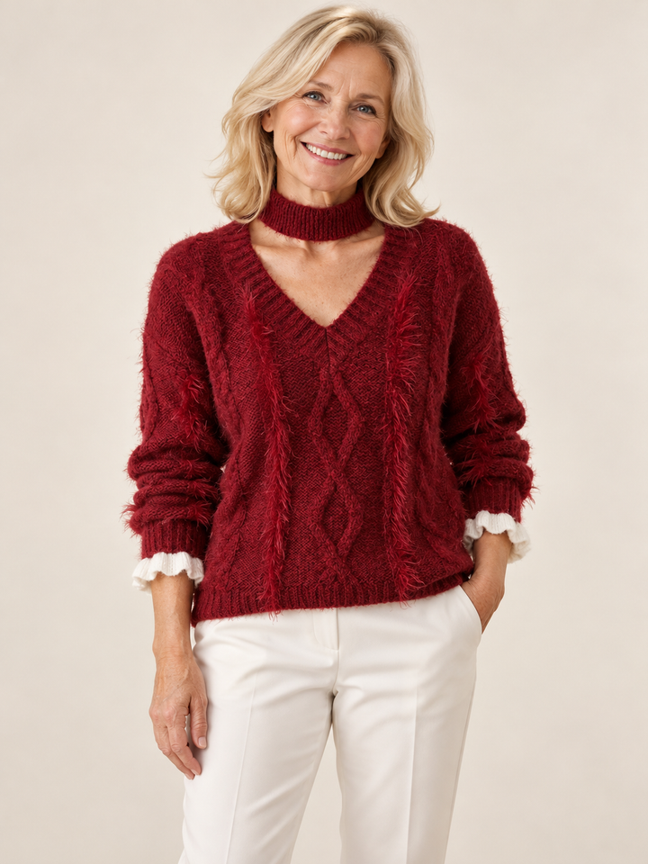 Leona – Elegantly Designed Jumper on a mature model