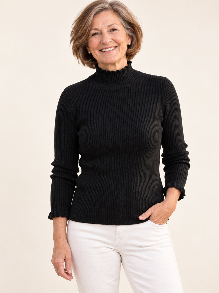Geraldine – Elegantly Designed Jumper on a mature model