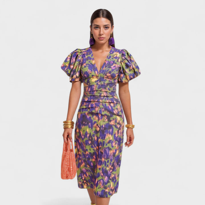 Bridie - Chic Tropical Elegance Dress