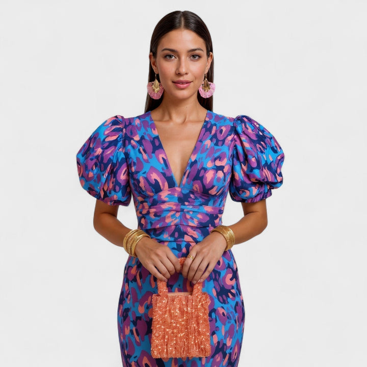 Bridie - Chic Tropical Elegance Dress