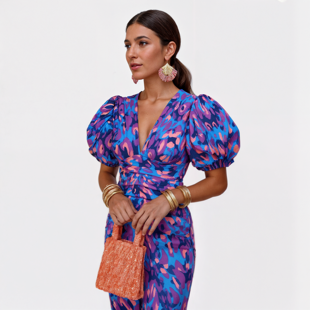 Bridie - Chic Tropical Elegance Dress