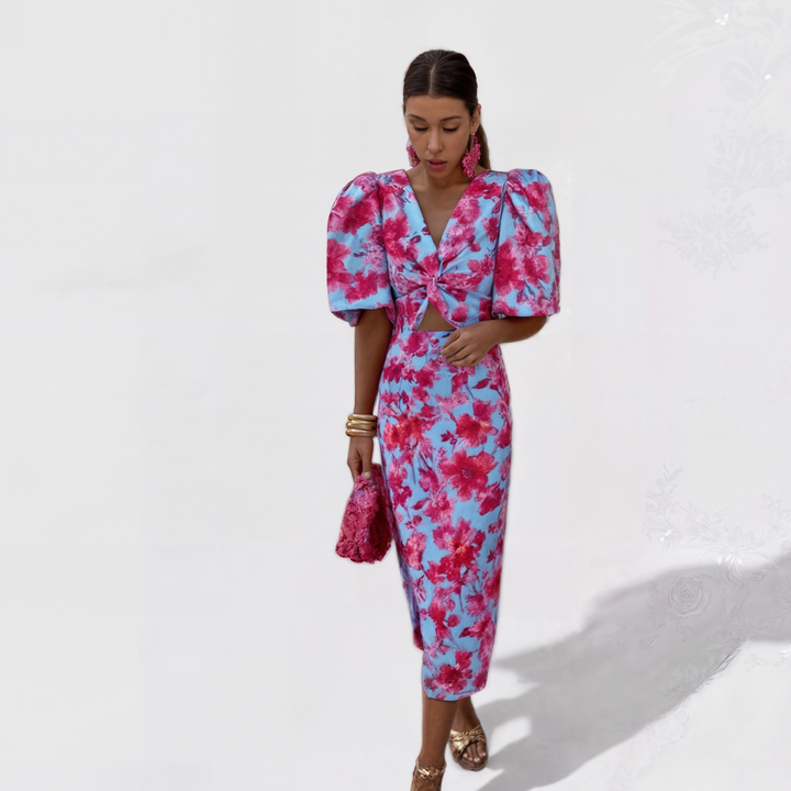 Bridie - Chic Tropical Elegance Dress