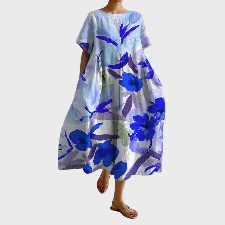 Saoirse - Elegant Floral Midi Dress
