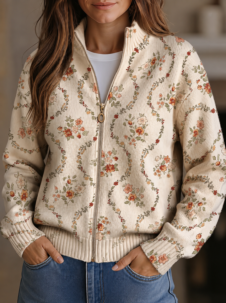 Fedelma | Floral Vine Embellished Cardigan