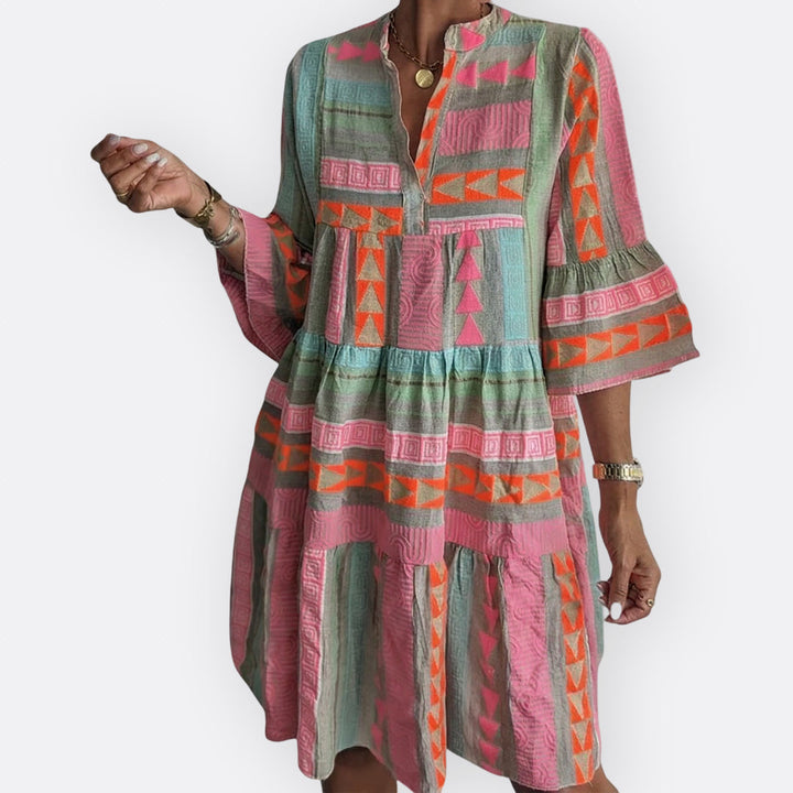 Meadhbh - Boho Chic Ruffled Dress