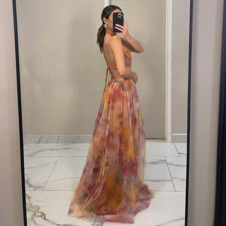 Ailionóra - Elegant Floral Maxi Dress