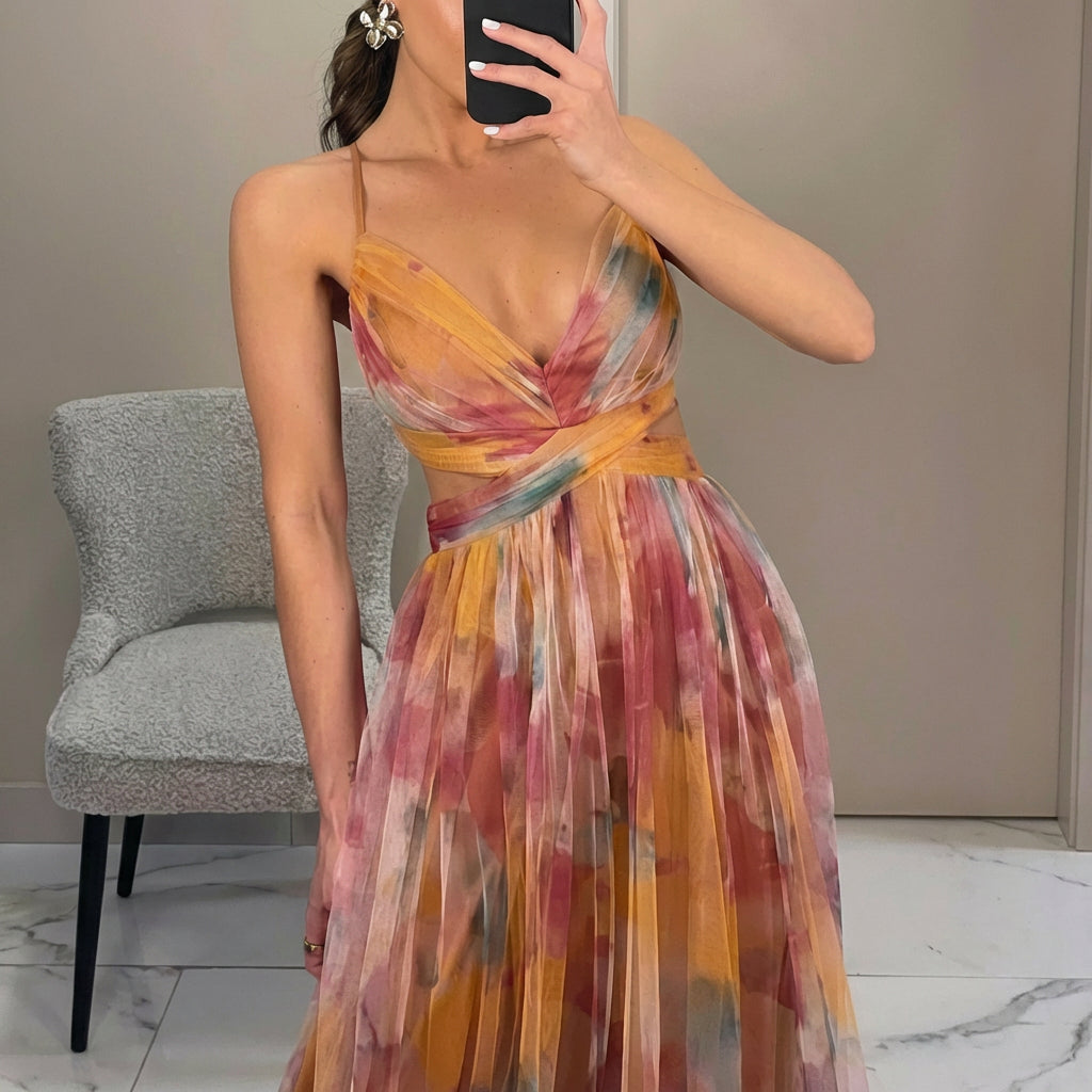 Aoibhinn - Elegant Floral Maxi Dress