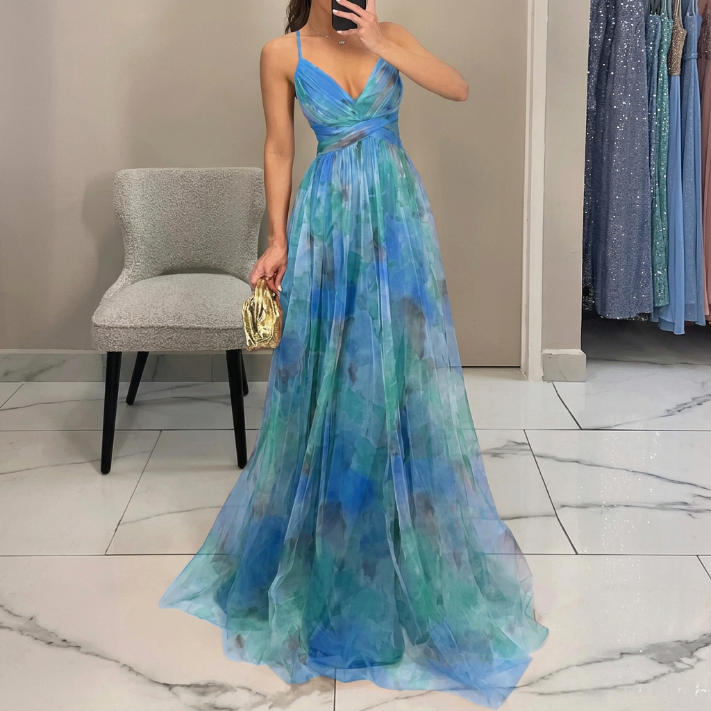 Ailionóra - Elegant Floral Maxi Dress