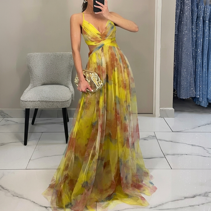 Aoibhinn - Elegant Floral Maxi Dress