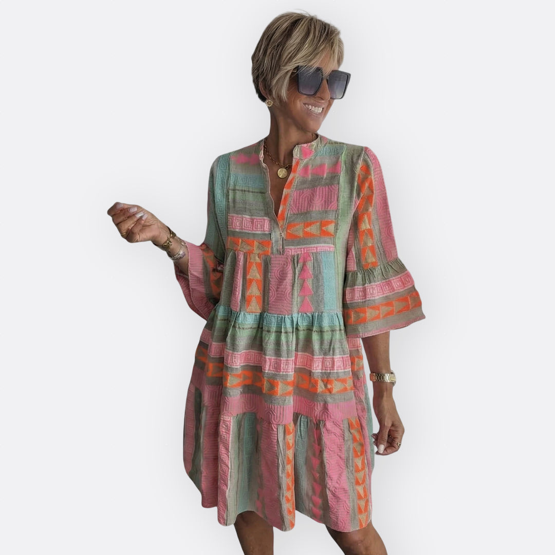 Meadhbh - Boho Chic Ruffled Dress