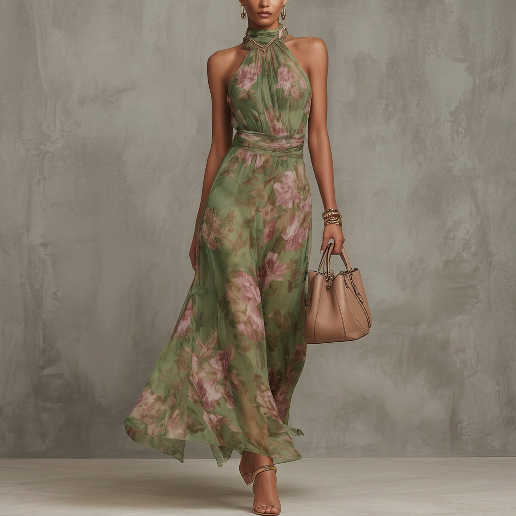Dáirine - Elegant Floral Maxi Dress