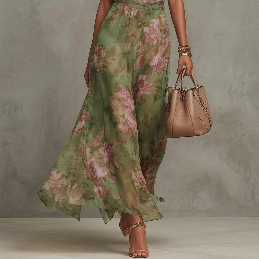 Dáirine - Elegant Floral Maxi Dress