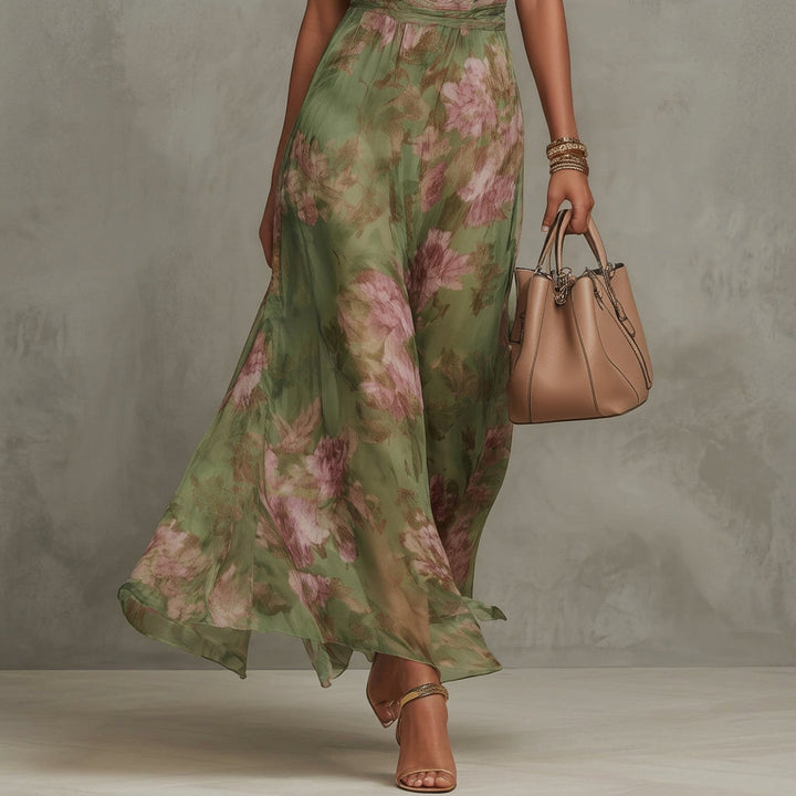 Dáirine - Elegant Floral Maxi Dress