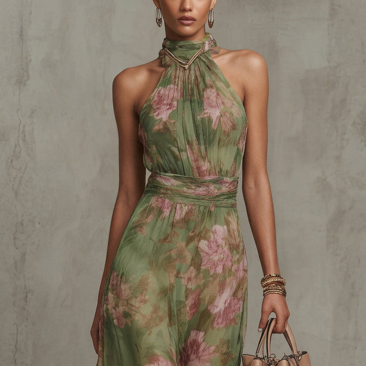 Dáirine - Elegant Floral Maxi Dress