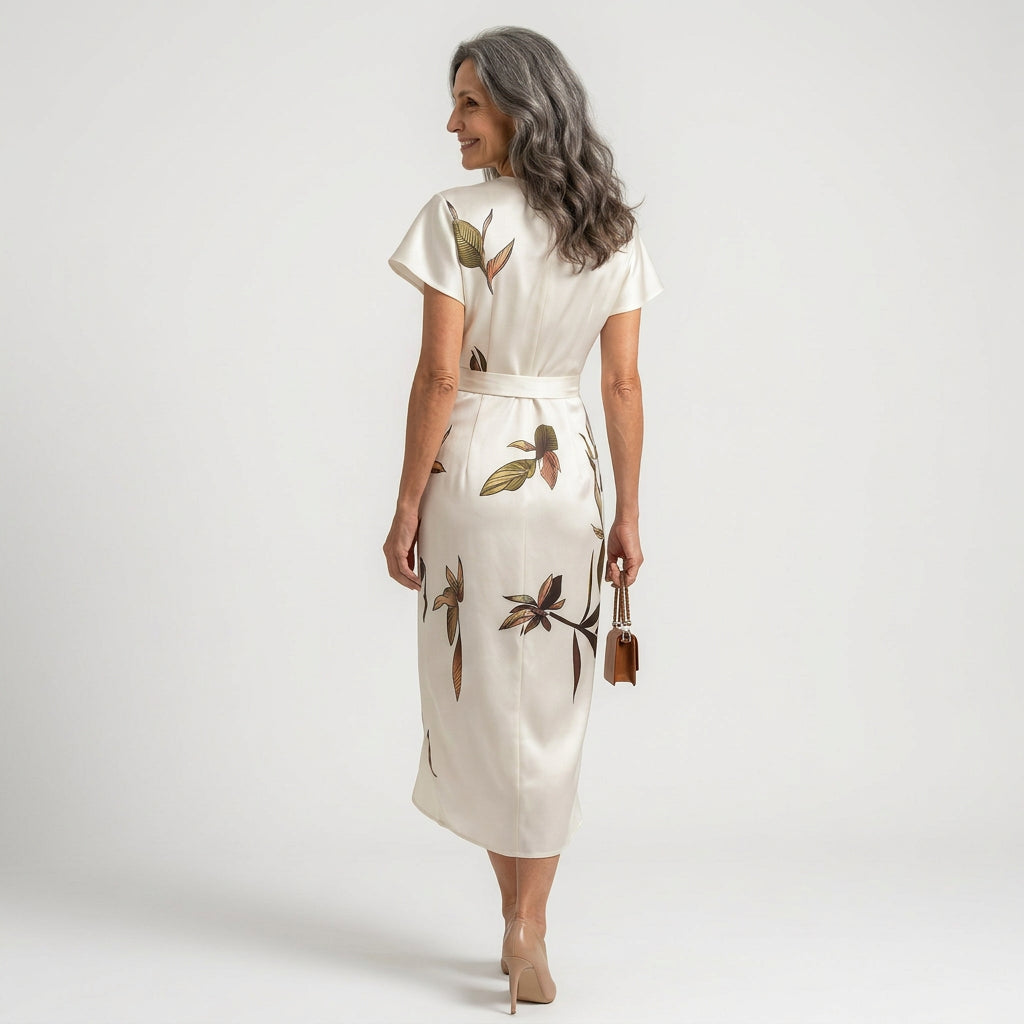 Aobhnait - Bow-Detail Midi Dress