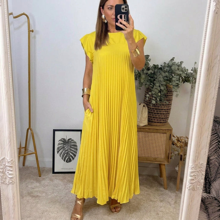Ailionóra - Flowing Pleated Maxi Dress