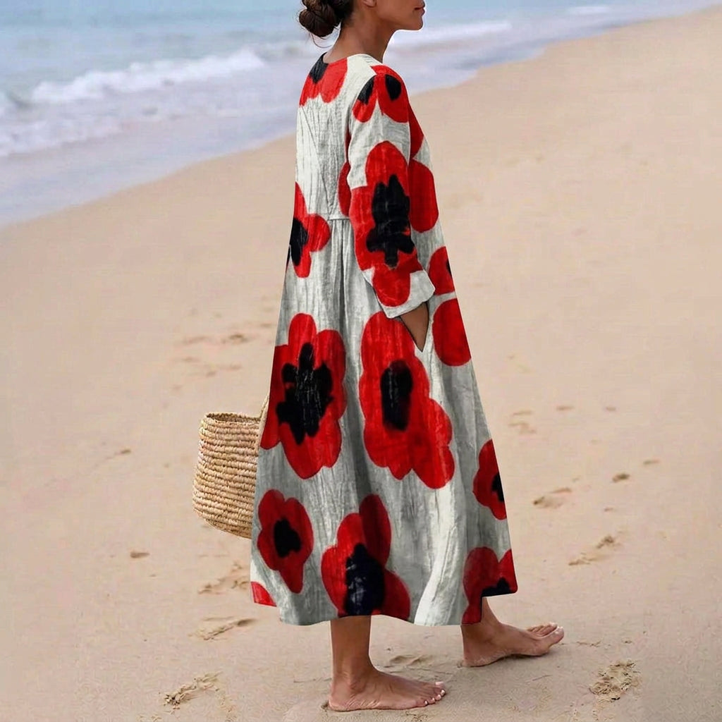 Bláthnaid - Elegant Floral Maxi Dress