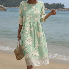 Gobnait | Floral Embroidery Dress