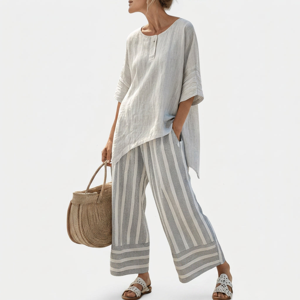 Aobhnait - Asymmetrical Blouse Ensemble