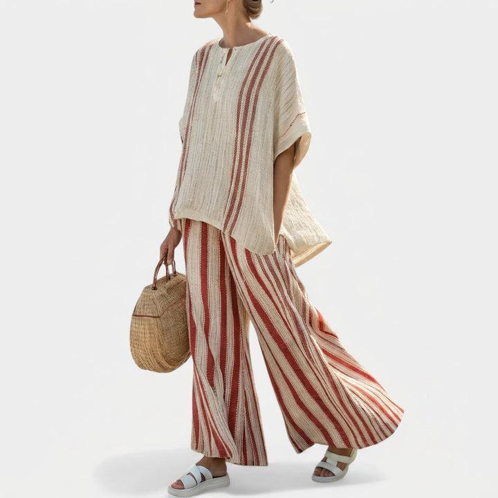 Aisling - Stylish Striped Ensemble