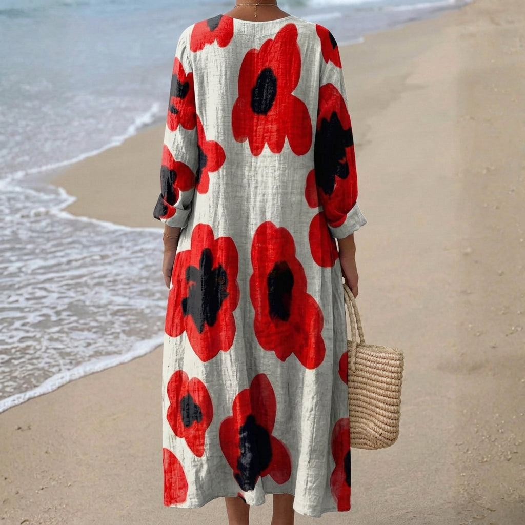 Bláthnaid - Elegant Floral Maxi Dress