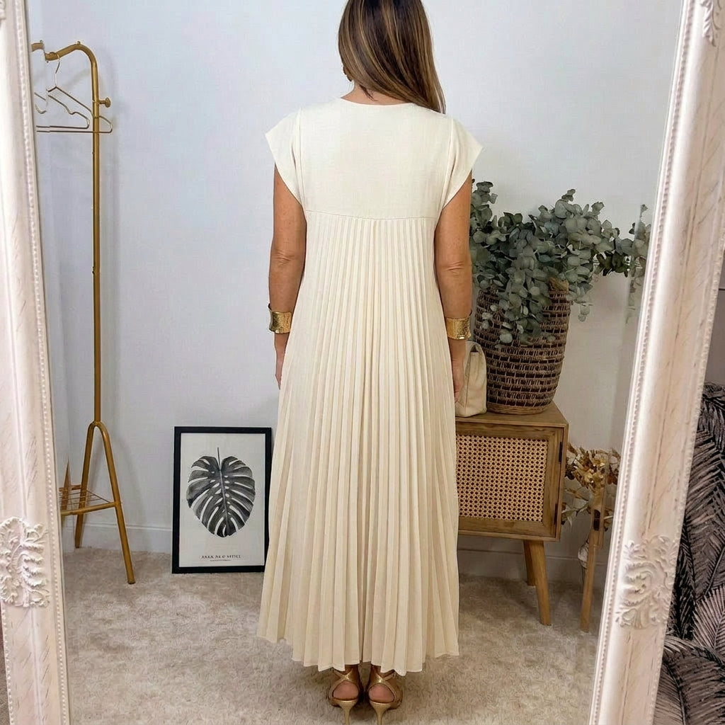 Ailionóra - Flowing Pleated Maxi Dress