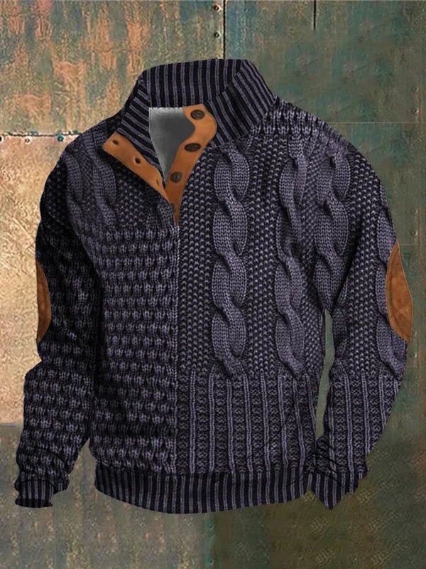 Cian - Vintage-Inspired Printed Sweater