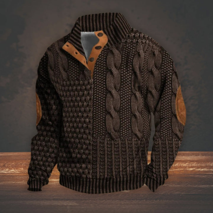 Cian - Vintage-Inspired Printed Sweater