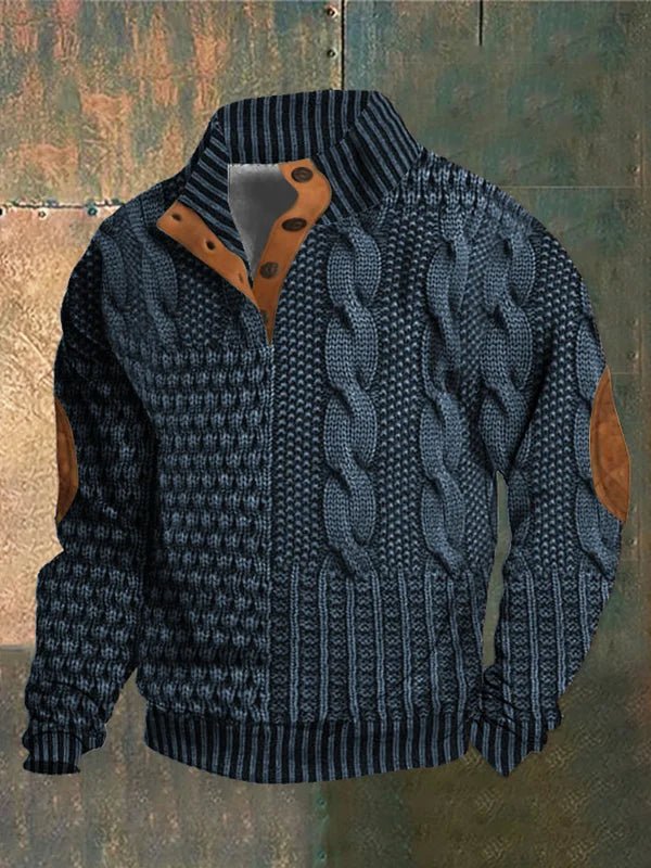 Cian - Vintage-Inspired Printed Sweater
