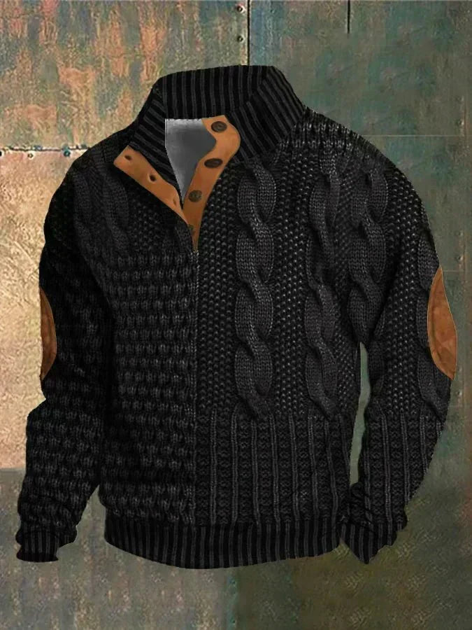 Cian - Vintage-Inspired Printed Sweater