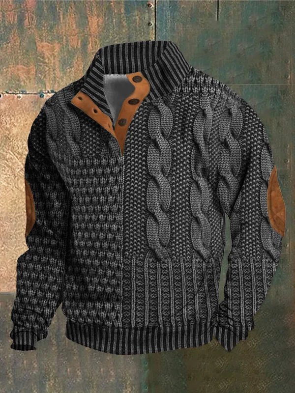 Cian - Vintage-Inspired Printed Sweater