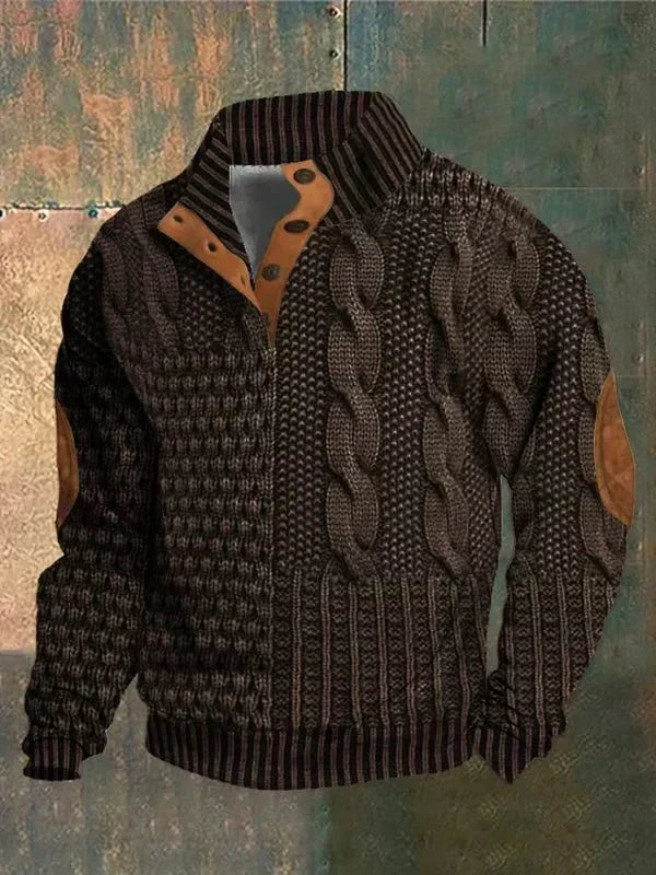 Cian - Vintage-Inspired Printed Sweater