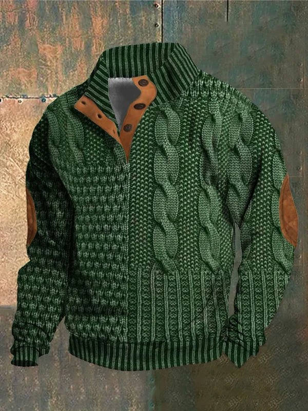 Cian - Vintage-Inspired Printed Sweater