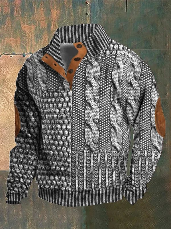 Cian - Vintage-Inspired Printed Sweater