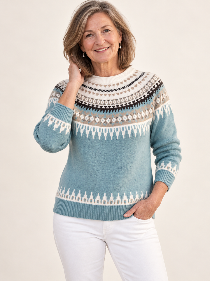 Tessa – Gracefully Designed Jumper on a mature model