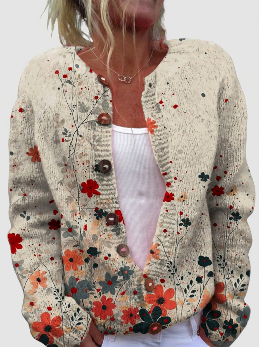Nora | Floral Dot Cardigan