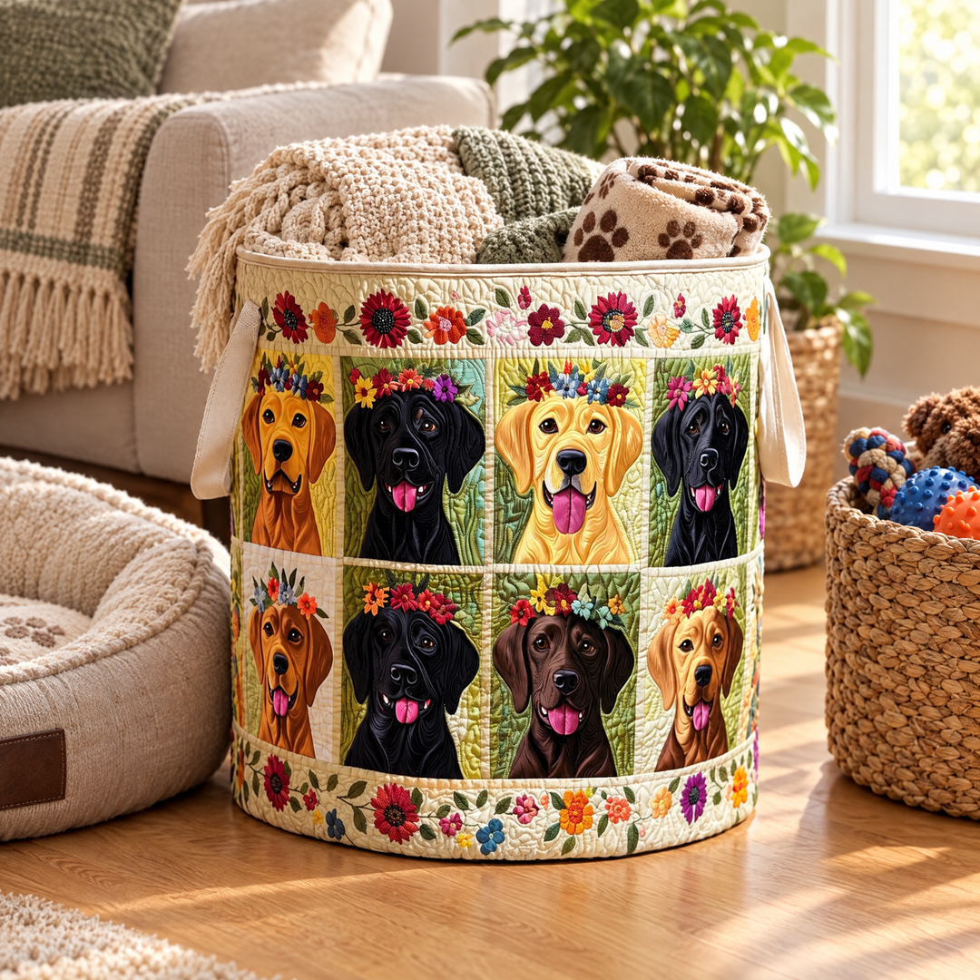 Labrador | Quilted Laundry Basket