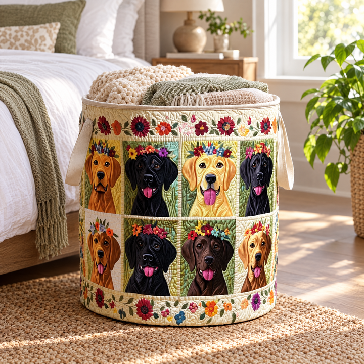 Labrador | Quilted Laundry Basket
