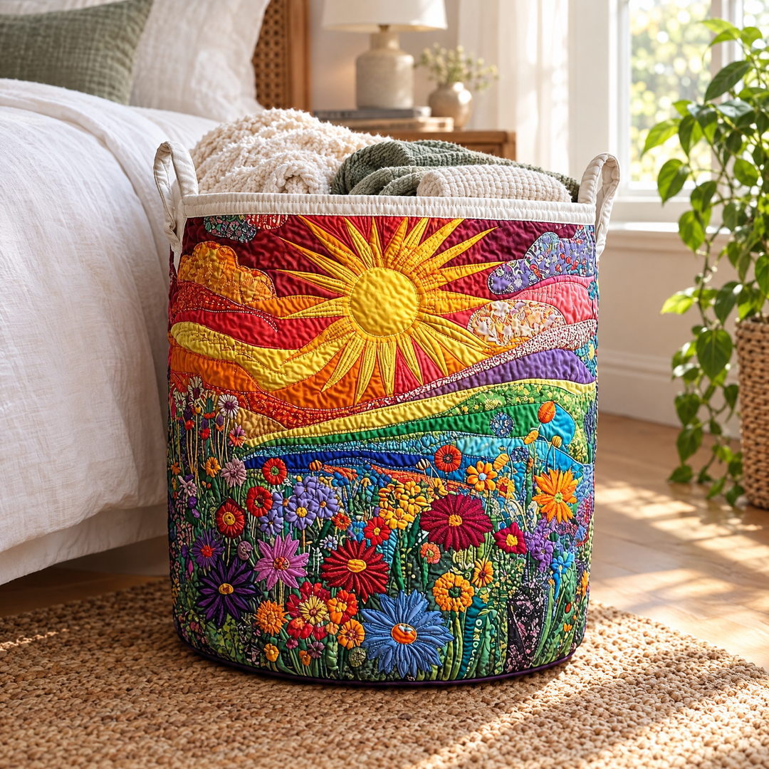 Sunny Indulgence | Quilted Laundry Basket