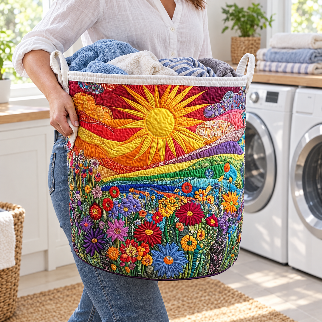 Sunny Indulgence | Quilted Laundry Basket
