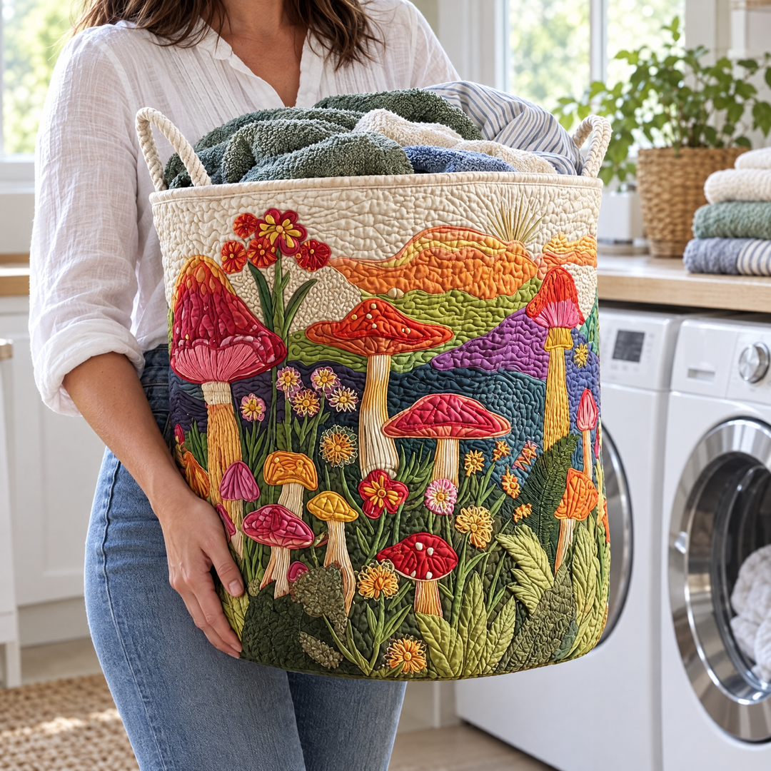 Garden at Dawn | Quilted Laundry Basket