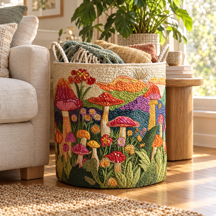 Garden at Dawn | Quilted Laundry Basket