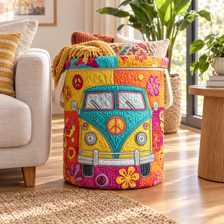 Hippie Style | Quilted Laundry Basket