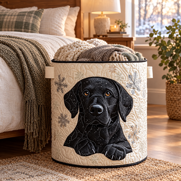 Snow Friends | Quilted Laundry Basket