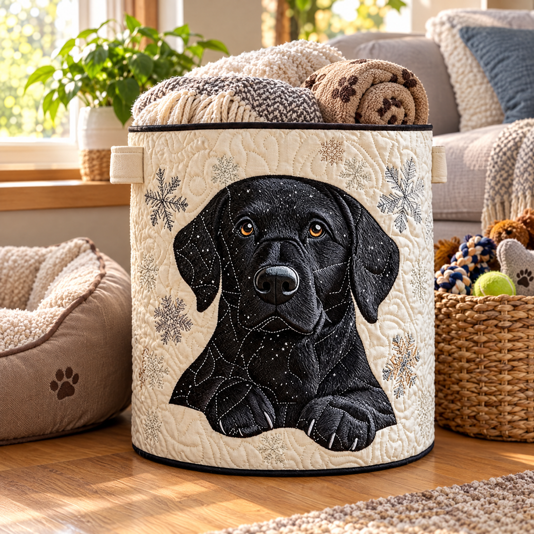 Snow Friends | Quilted Laundry Basket