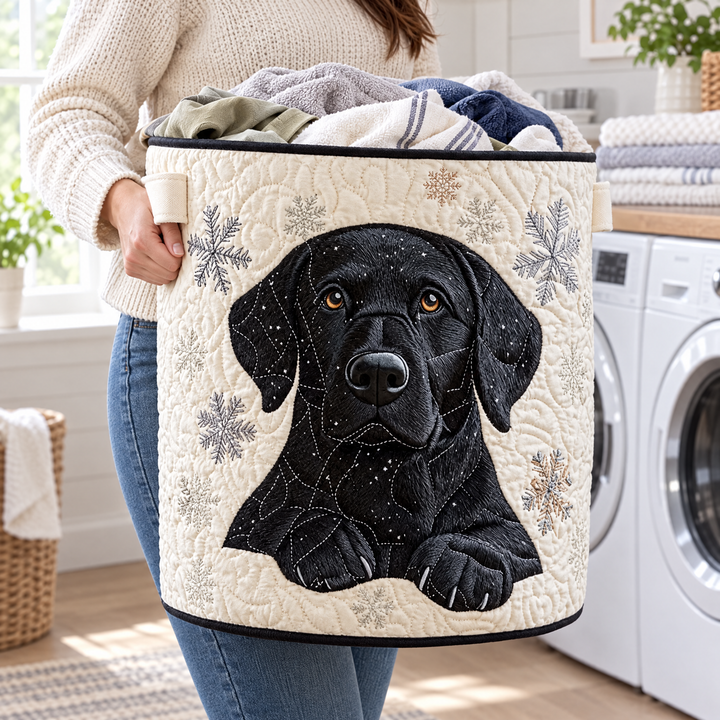 Snow Friends | Quilted Laundry Basket