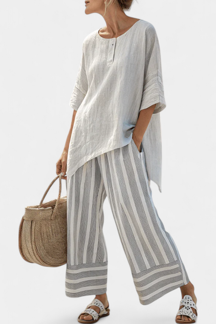 Aobhnait - Asymmetrical Blouse Ensemble