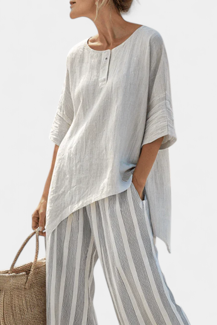 Aobhnait - Asymmetrical Blouse Ensemble