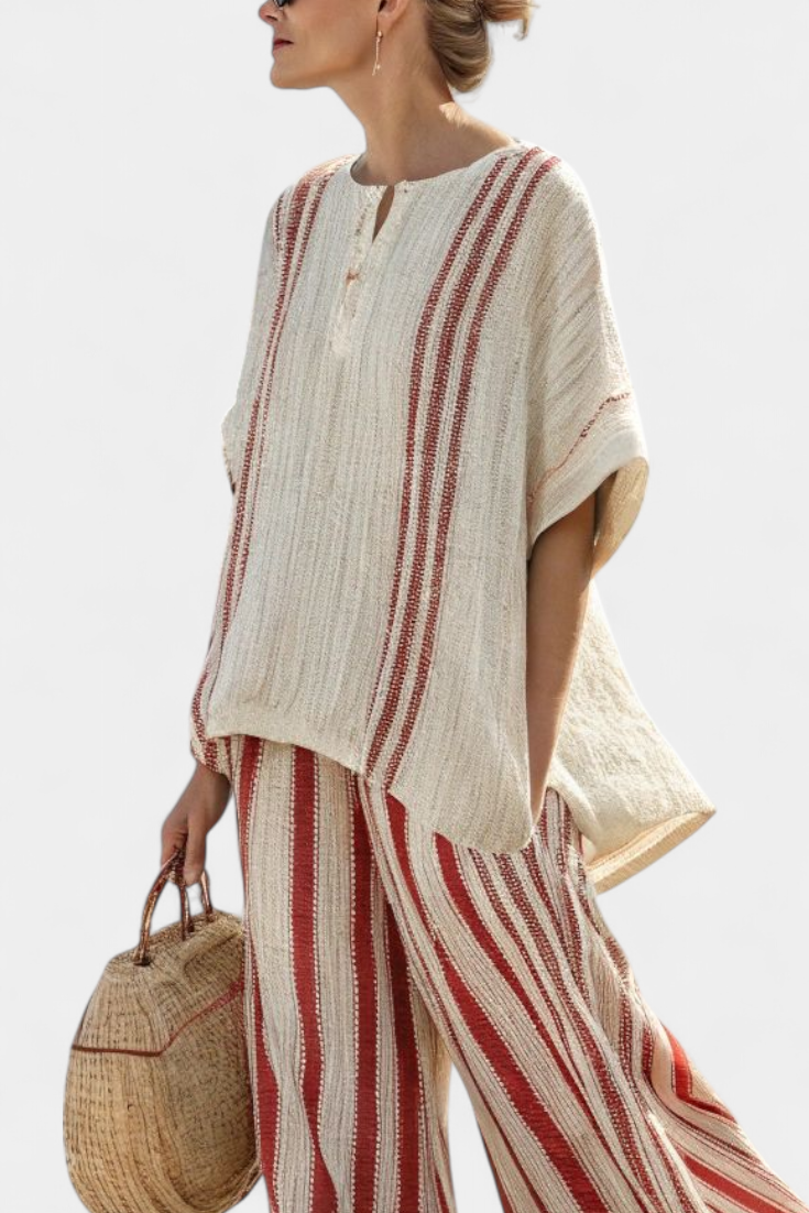 Aisling - Stylish Striped Ensemble